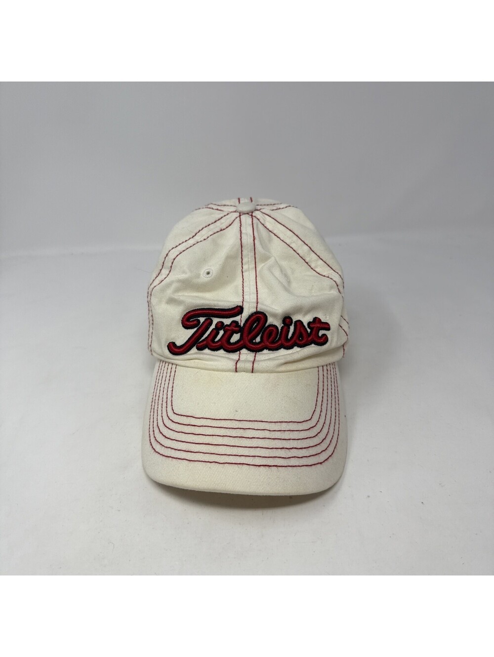 Vintage Titleist Golf Hat Cap White Red Script UTAH Embroidered One Size